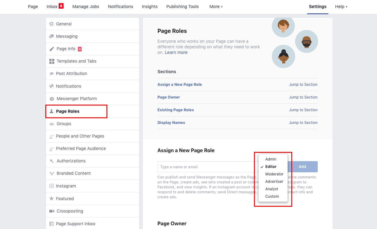 Facebook Page Roles &amp; Permissions (for Private Data and Facebook 